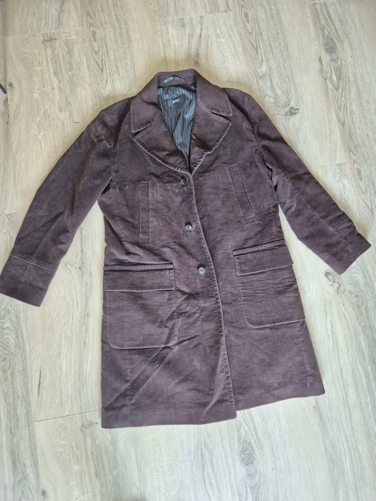 BOSS Hugo Boss bruine jas, Ophalen, Maat 52/54 (L), Bruin, Zo goed als nieuw