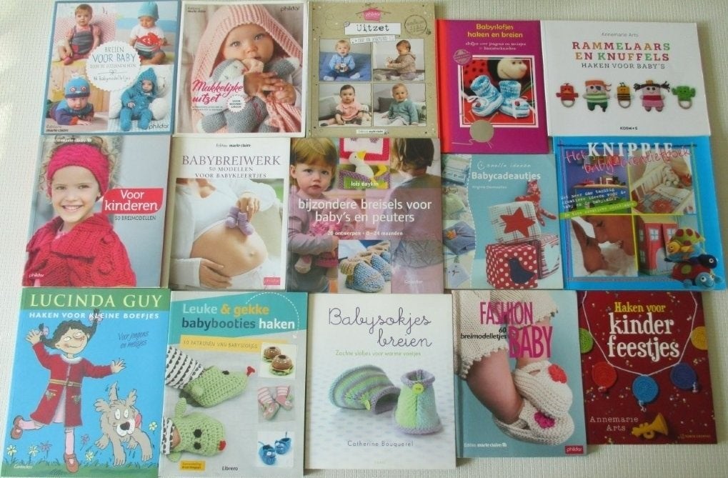 haakboeken,Breiboeken,Phildar,Marie Claire,Knippie,Baby,, Verzenden, Zo goed als nieuw, Breien of Haken, Patroon of Boek
