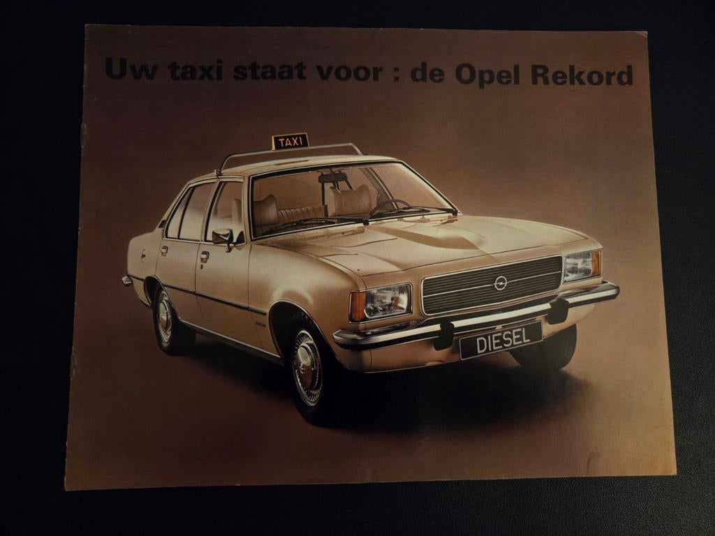 Brochure Opel Rekord Taxi 1974, Ophalen of Verzenden, Zo goed als nieuw, Opel