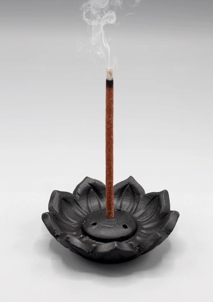 Lotusbloem wierookbrander terracotta, Verzenden, Nieuw, Nepalhandwerk.nl, Nepalhandwerk.nl