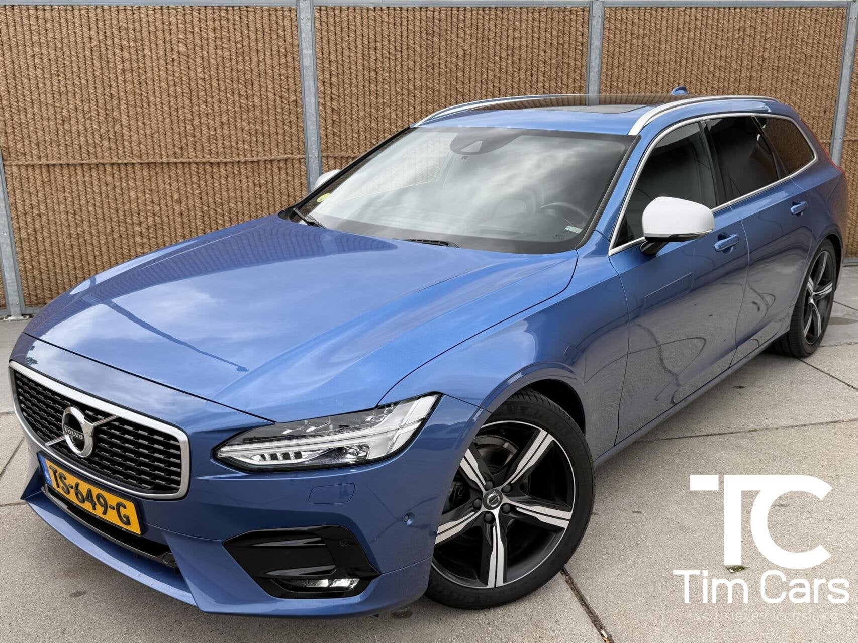 Volvo V90 2.0 D3 R-design Automaat | Bowers & Wilkins | Pano, Auto's, Euro 6, 4 cilinders, Blauw, Origineel Nederlands