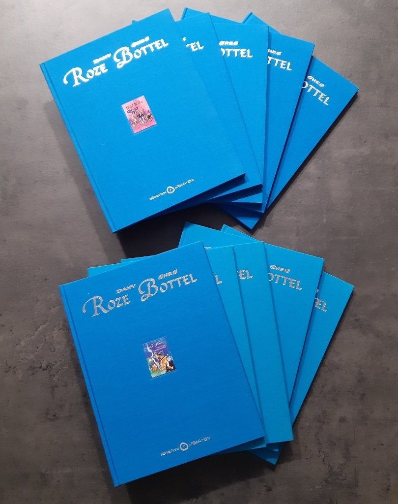 Roze Bottel de zeldzame blauwe uitgave compleet met box, Boeken, Stripboeken, Complete serie of reeks, Ophalen of Verzenden, Nieuw