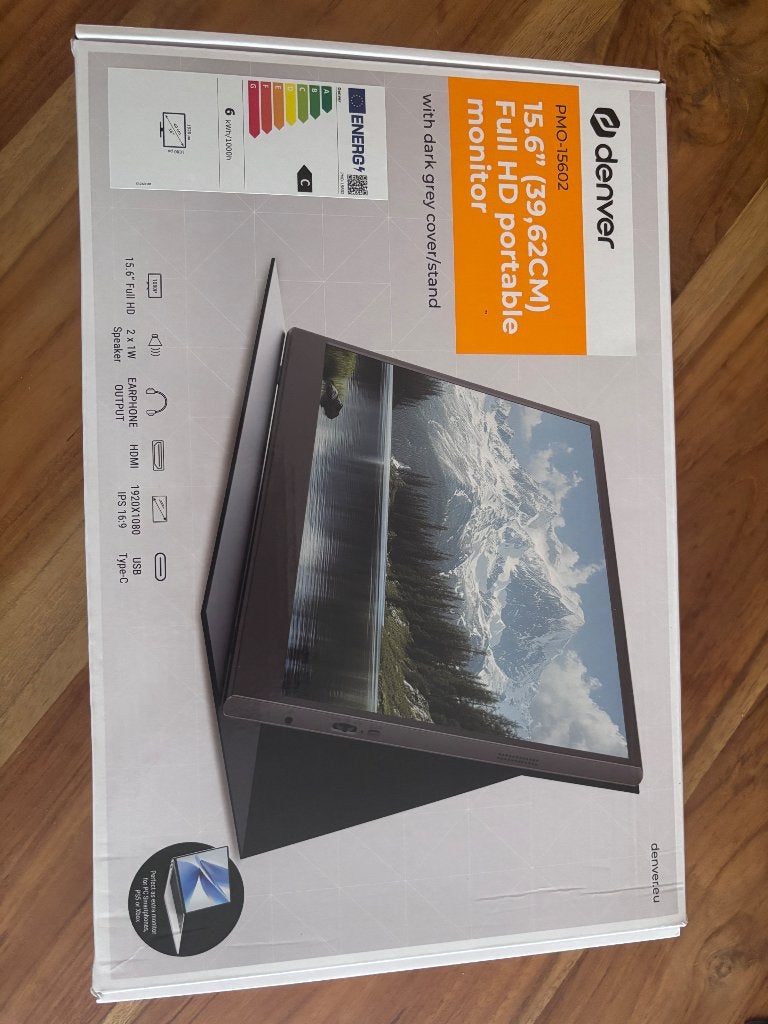 Denver PMO-15602 Portable Monitor – 15.6" FHD Nieuw in doos, Ophalen, HDMI, IPS, Nieuw