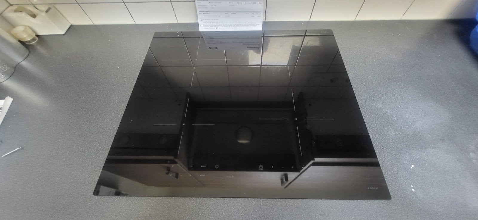 Ikea TREVLIG Inductiekookplaat 59x51cm, 4 pits, boost, timer, Witgoed en Apparatuur, Kookplaten, Ophalen, 4 kookzones, Zo goed als nieuw
