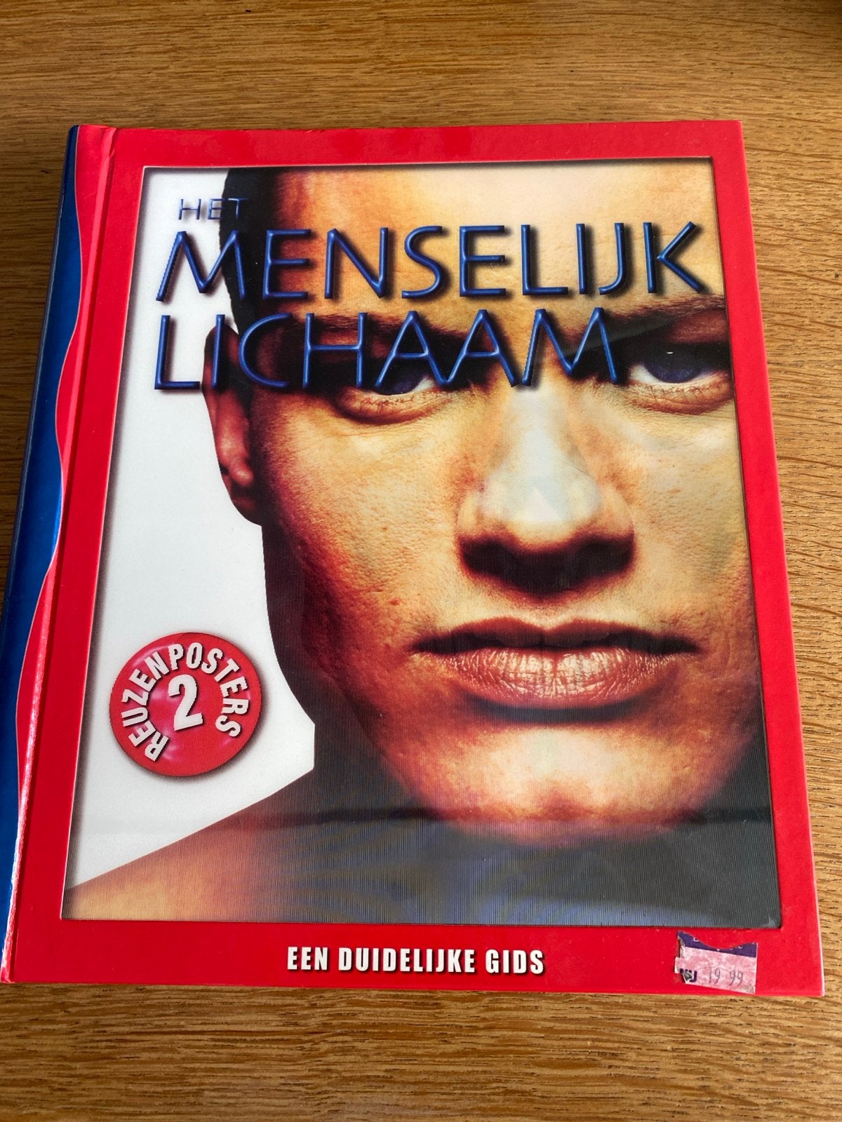 Het Menselijk Lichaam Boek met 2 Reuzenposters, Ophalen of Verzenden, Gelezen, Natuurwetenschap