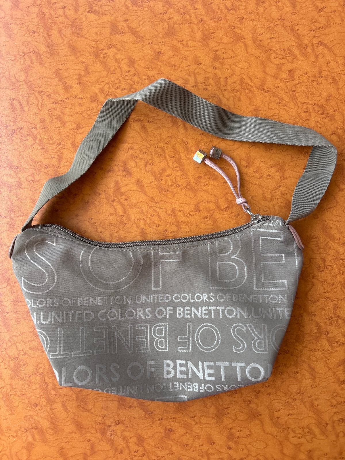 Benetton Schoudertasje - Beige/Bruin, Ophalen of Verzenden, Gebruikt, Beige, Schoudertasje