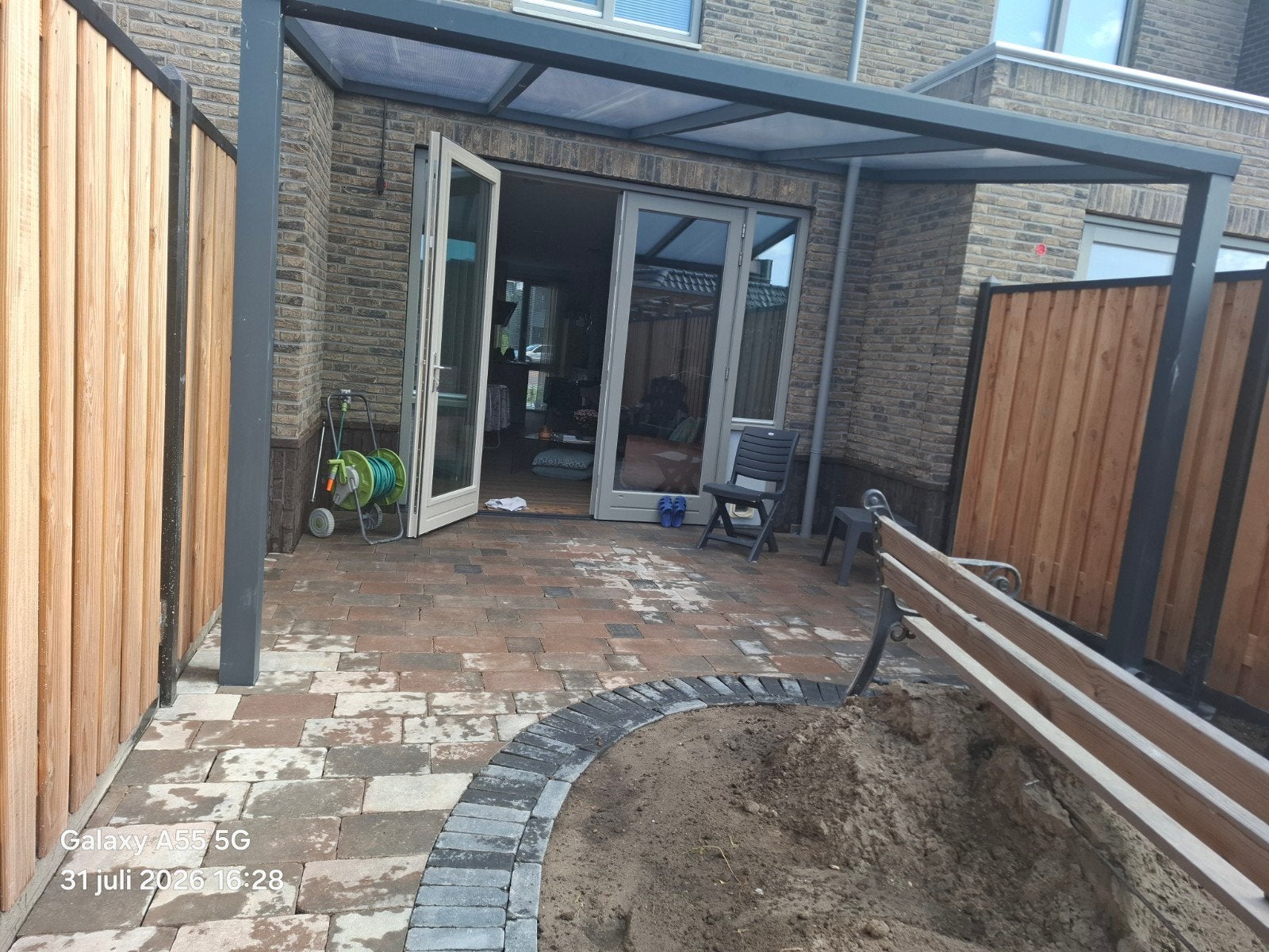 Trommelsteen bruin-zwart genuanceerd, 10m2 + losse stenen, Tuin en Terras, Tegels en Klinkers, Ophalen of Verzenden, Nieuw, 10 m² of meer