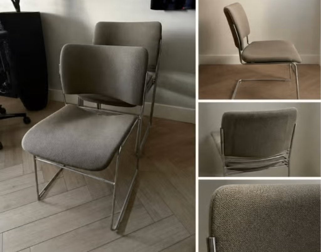 5x Howe 40/4 Slede Vergaderstoel - Stijlvol & Stapelbaar, Ophalen, Zo goed als nieuw, Vijf, Zes of meer stoelen, Stof
