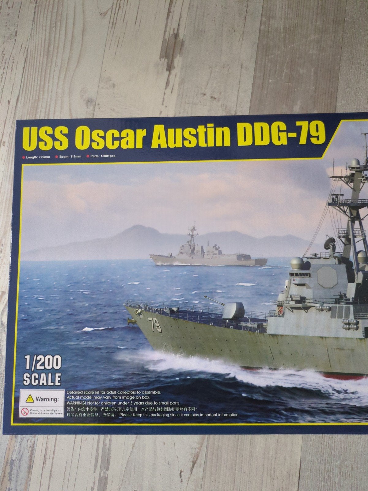 Trumpeter 62009 USS Oscar Austin DDG-79 modelbouw kit 1:200, Zhongsgan City, Ophalen of Verzenden, Trumpeter, Nieuw