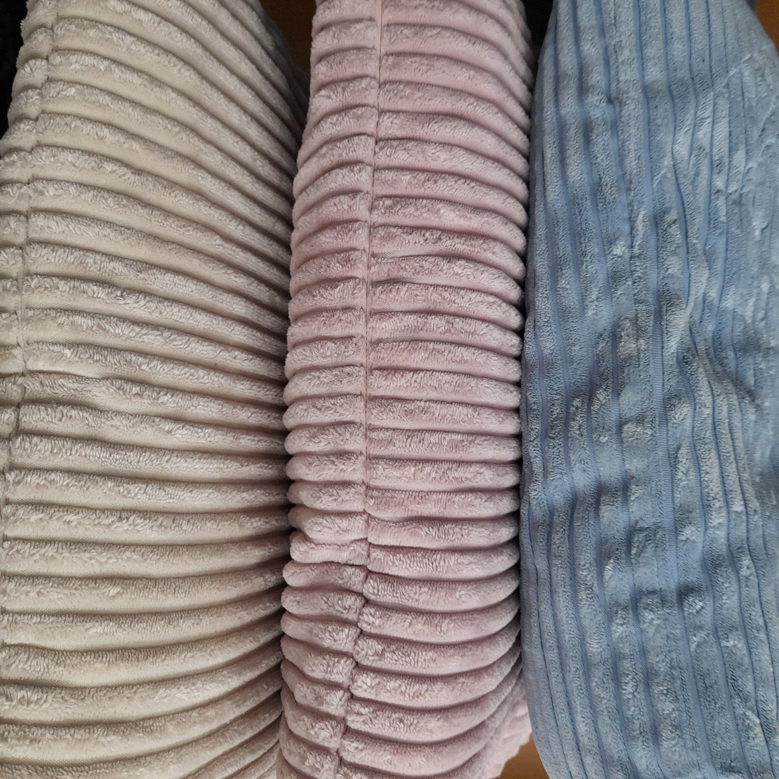 Volle Pastel kleurige zachte kussens, Ophalen, Ademend, Blauw, Vierkant