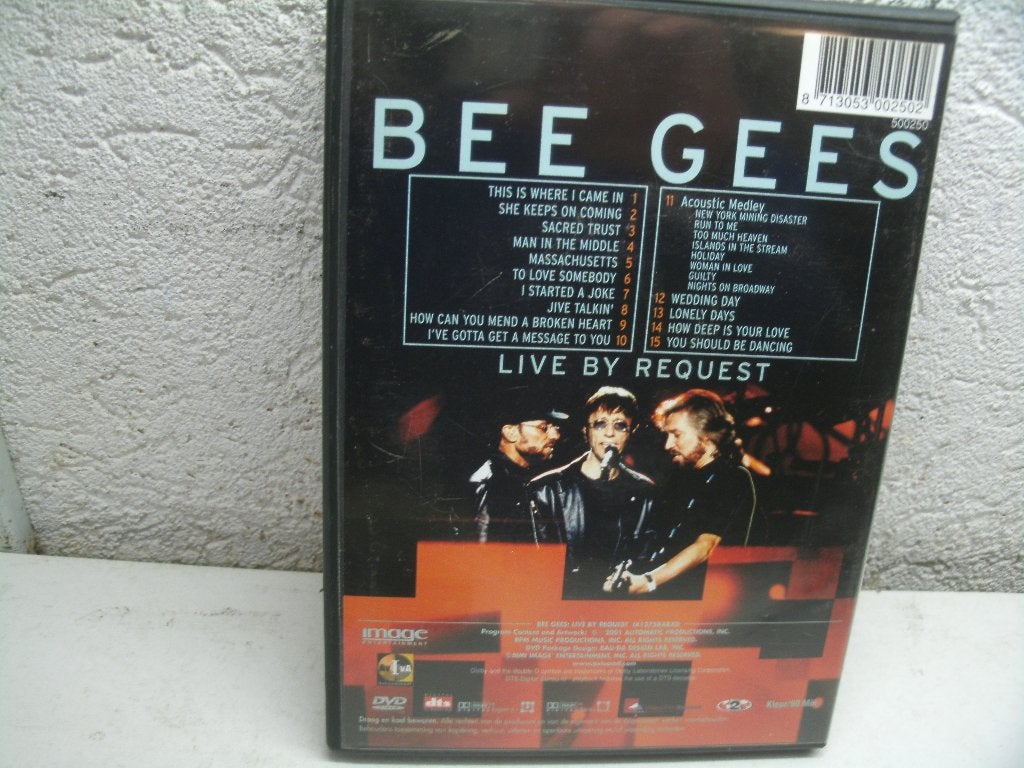 dvd 110b bee gees live by request, Alle leeftijden, Ophalen of Verzenden, Zo goed als nieuw