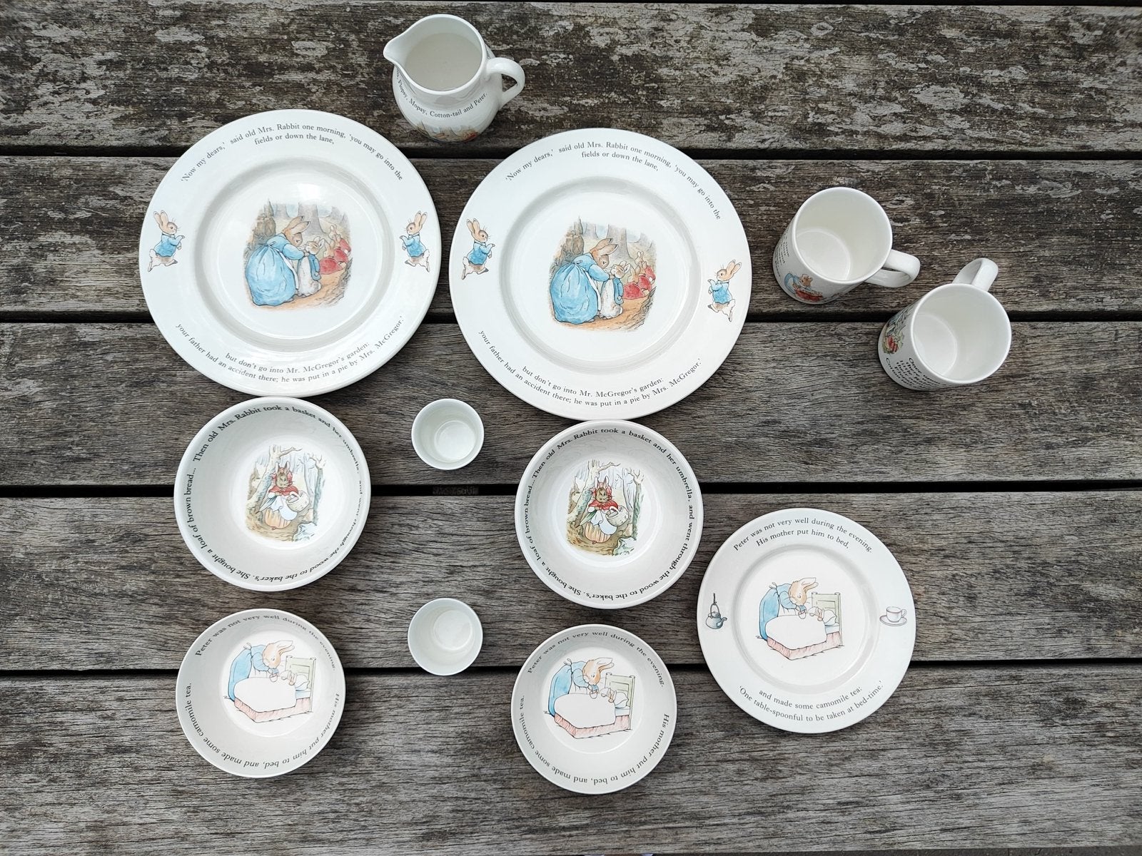 Wedgwood Peter Rabbit Servies - Compleet Set, Huis en Inrichting, Keuken | Servies, Klassiek, Ophalen of Verzenden, Zo goed als nieuw