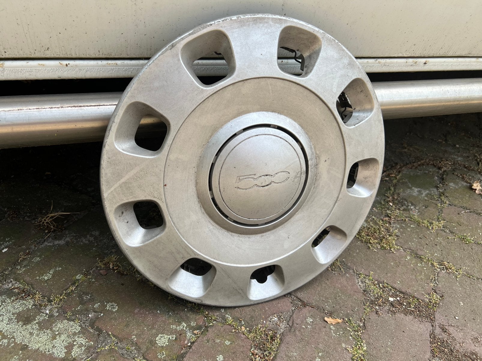 Fiat 500 wieldop 14” inch origineel (modeljaar: 2007-2014), Auto diversen, Wieldoppen, Ophalen of Verzenden, Gebruikt