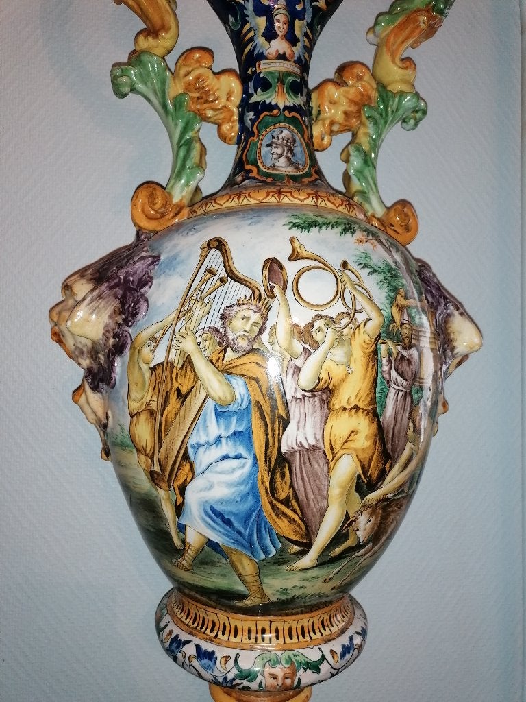100 cm hoog majolica vaas renaissance stijl, Ophalen of Verzenden