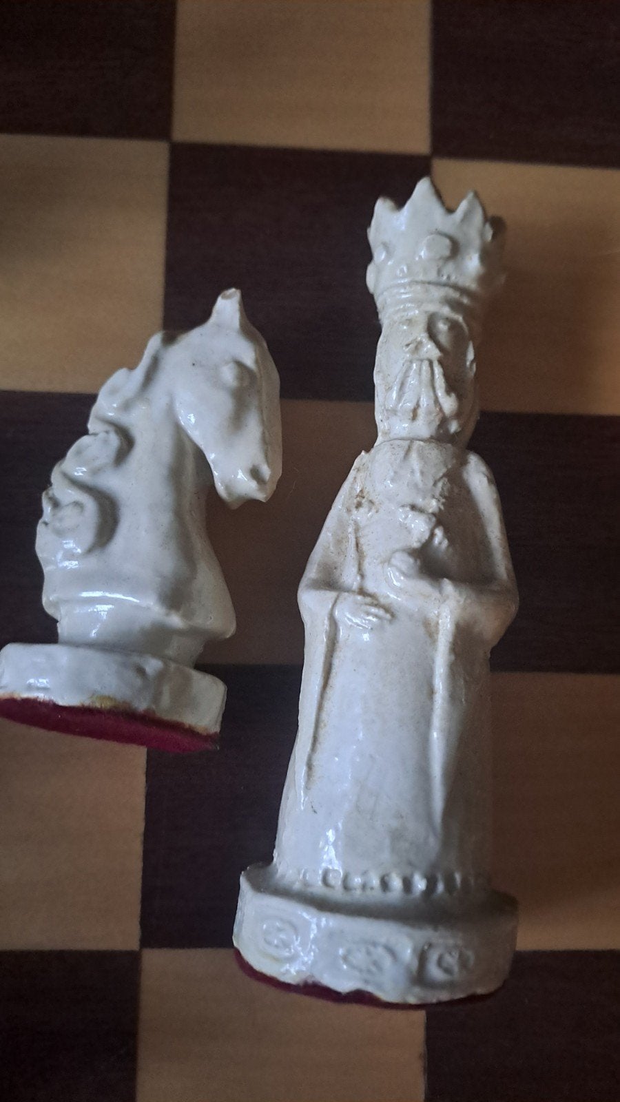 Oud keramiek aardewerk schaakspel, Een of twee spelers, Ophalen of Verzenden, Gebruikt