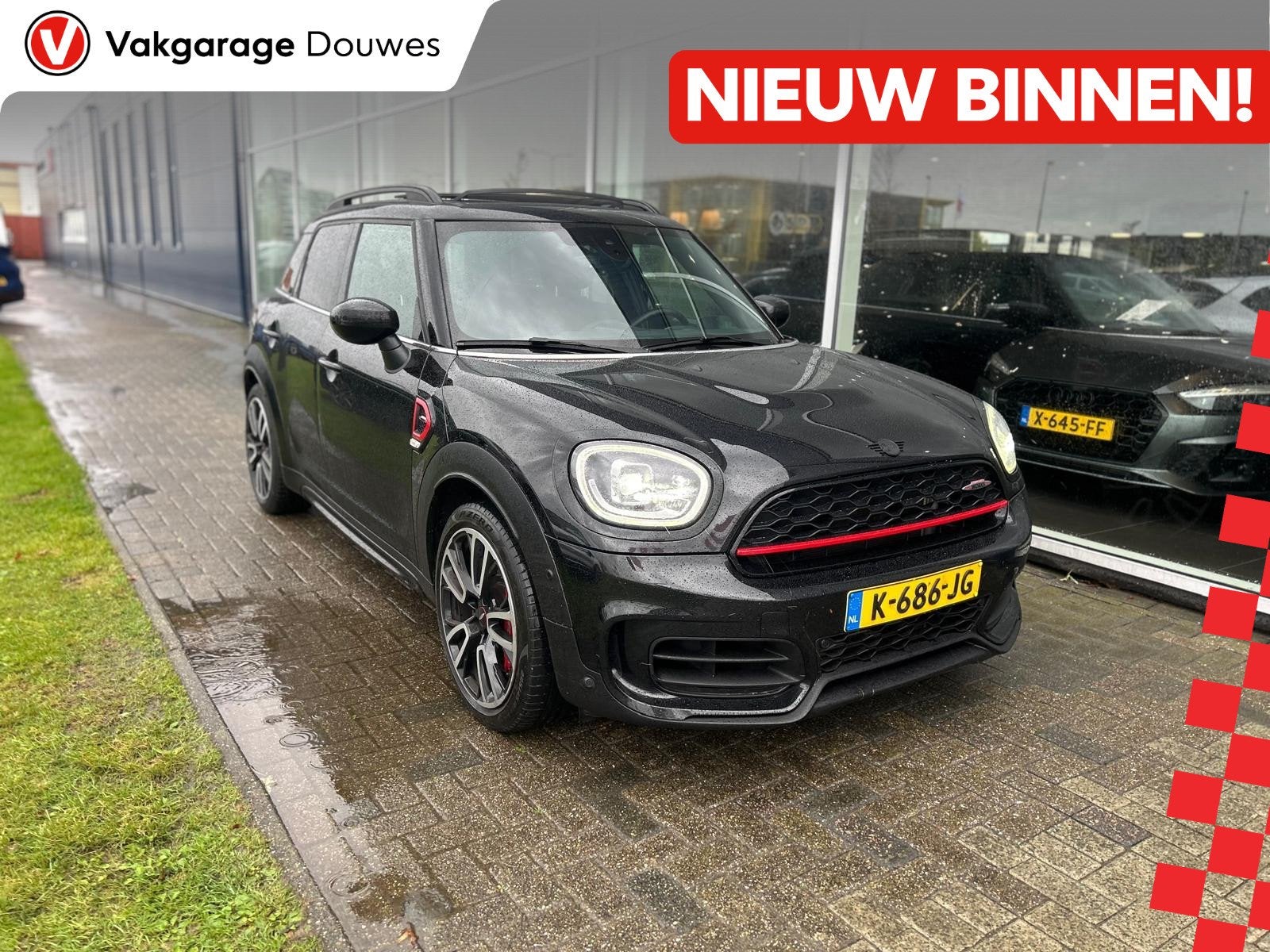 MINI Countryman 2.0 John Cooper Works ALL4 Chili HUD|Leder|P, Auto's, Automaat, 1998 cc, Gebruikt, Verwarmde buitenspiegels