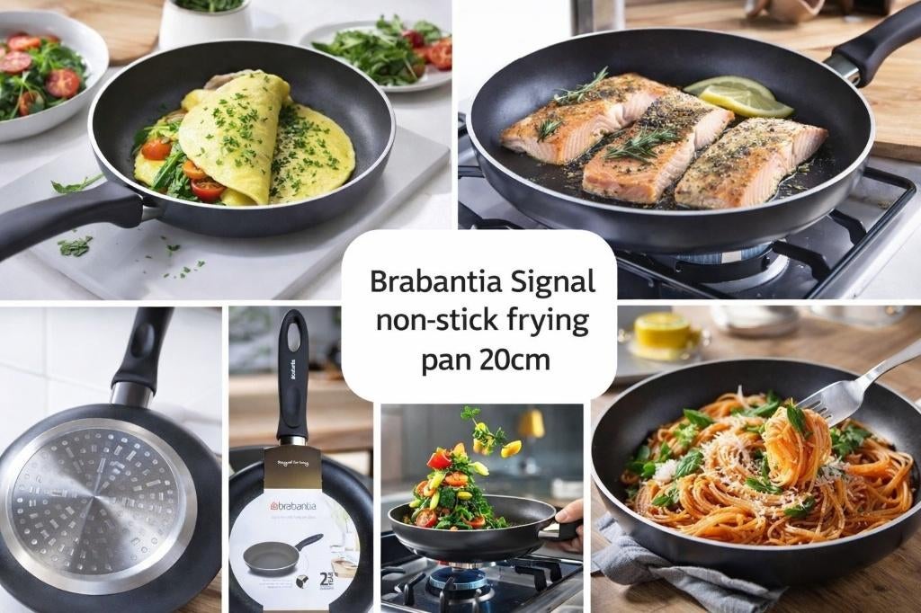 Brabantia Signal Koekenpan 20 cm – Non-stick – Nieuw, Nieuw, Ophalen of Verzenden, Rvs, Keramische plaat