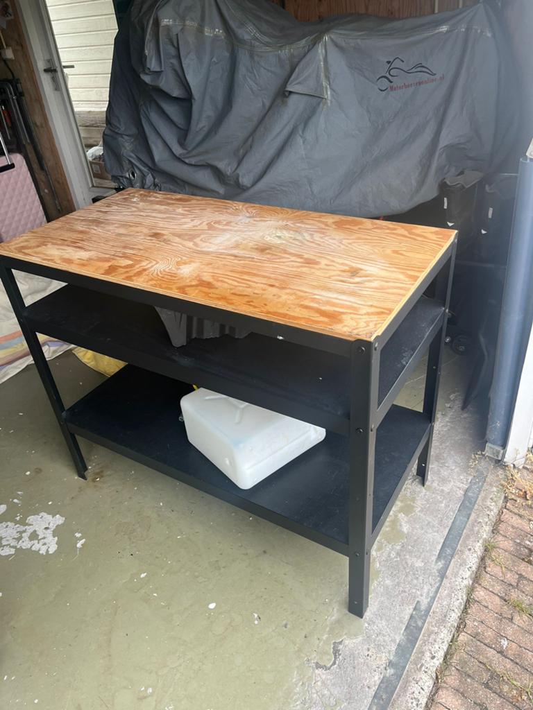 Gebruikte IKEA tafel met opbergruimte, Gebruikt, 100 tot 150 cm, Ophalen of Verzenden, 75 cm of meer