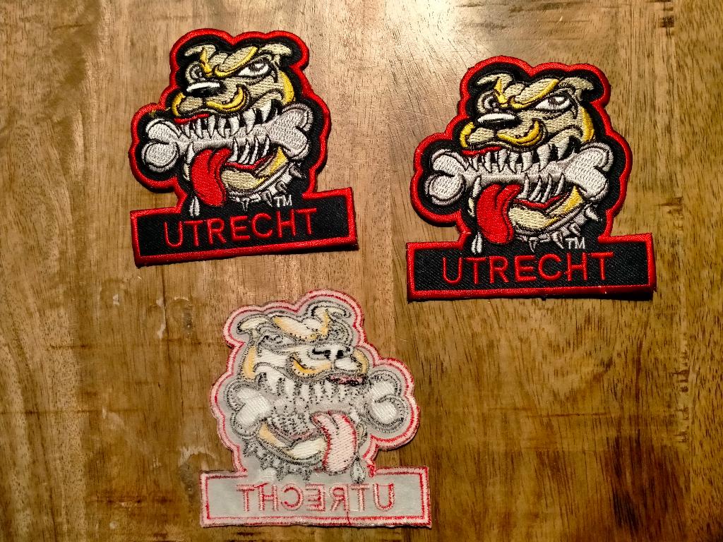 Utrecht Pitbull stad hond patch biker logo embleem kleding, Ophalen of Verzenden, Nieuw