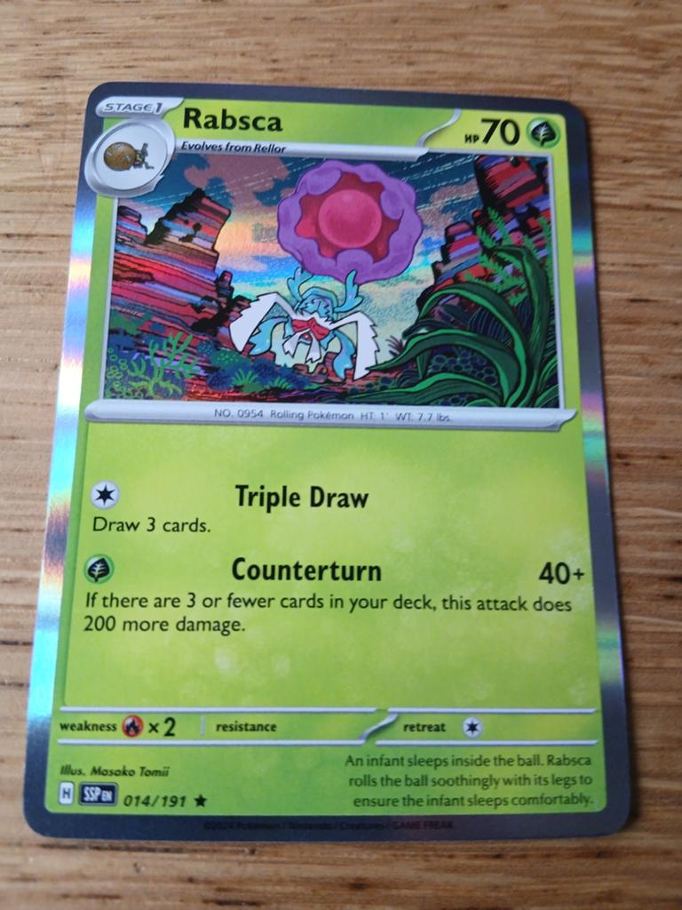 Rabsca Pokémon Kaart 014/191 - Nieuwstaat, Ophalen of Verzenden, Zo goed als nieuw, Losse kaart, Foil