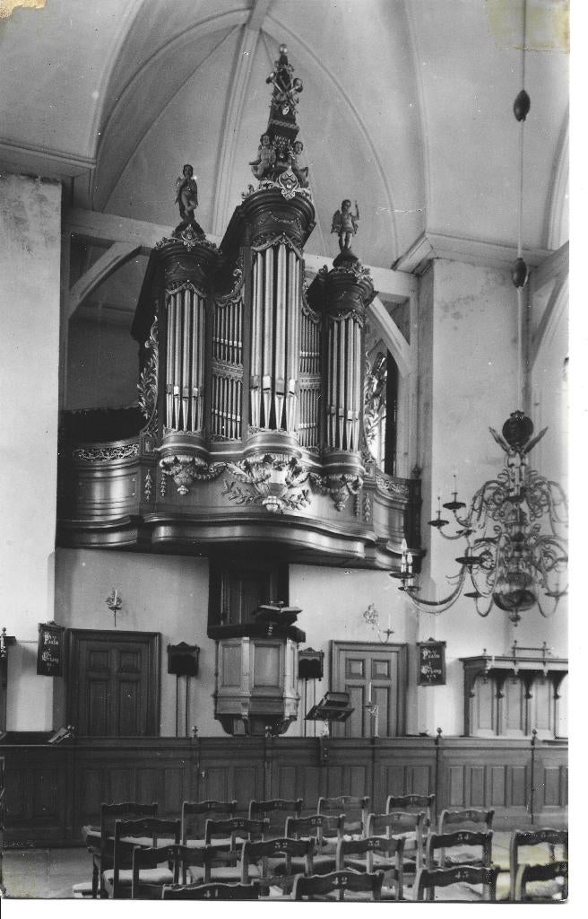 Haastrecht interieur Herv Kerk orgel, Ophalen of Verzenden, 1940 tot 1960, Ongelopen, Zuid-Holland