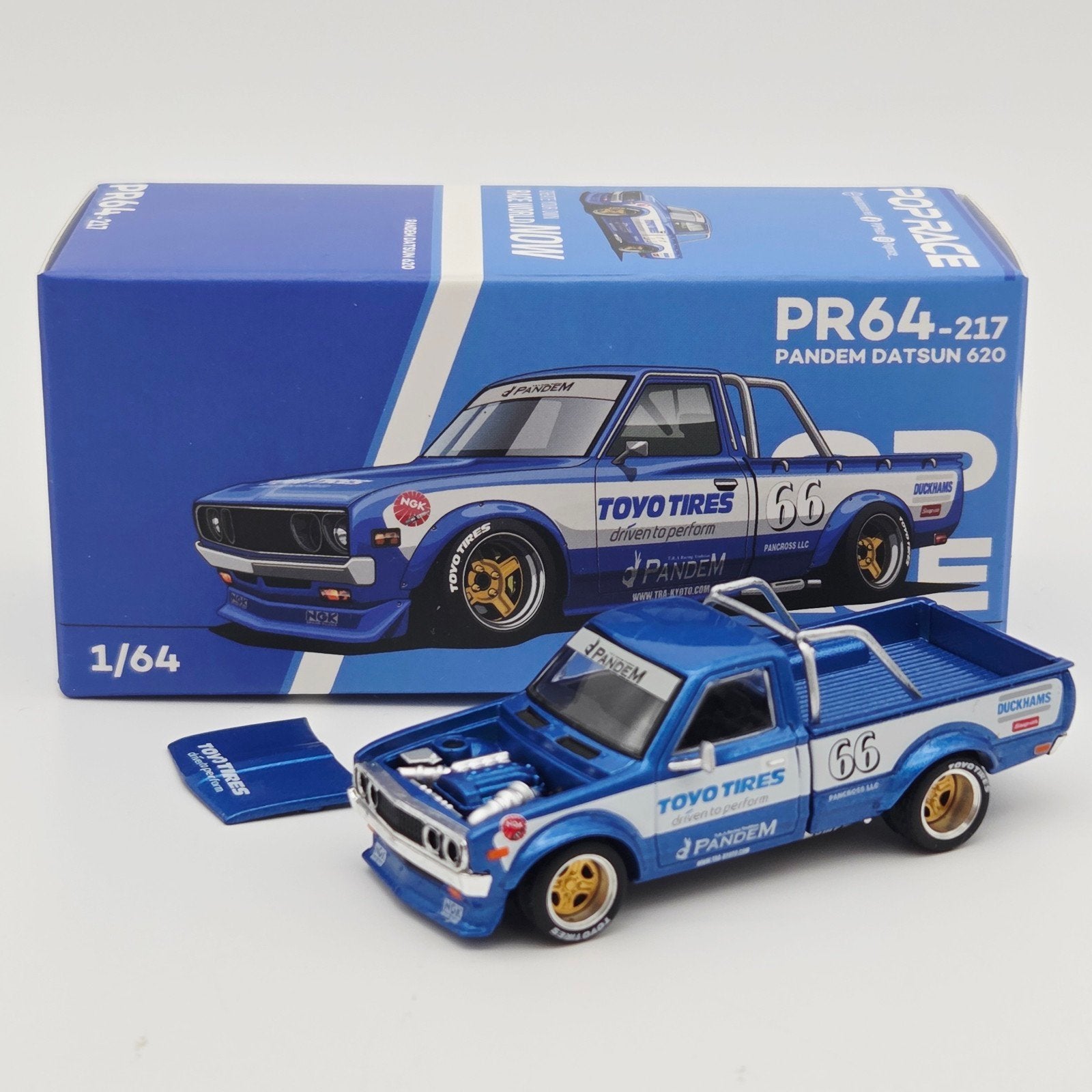 Pop Race – Pandem Datsun 620, blue, Hobby en Vrije tijd, Mymodelcar@outlook.com, Auto, Ophalen of Verzenden, Pop Race