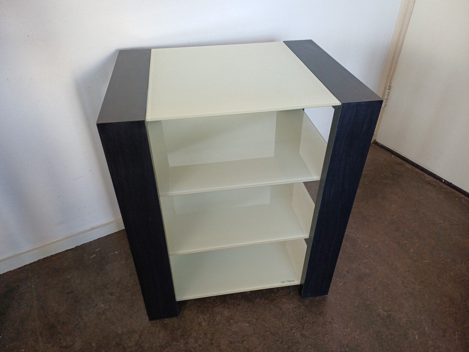 Norstone Kubben Hifi Meubel - Stijlvol en Compact, Gebruikt, Minder dan 25 discs, Ophalen of Verzenden, Glas
