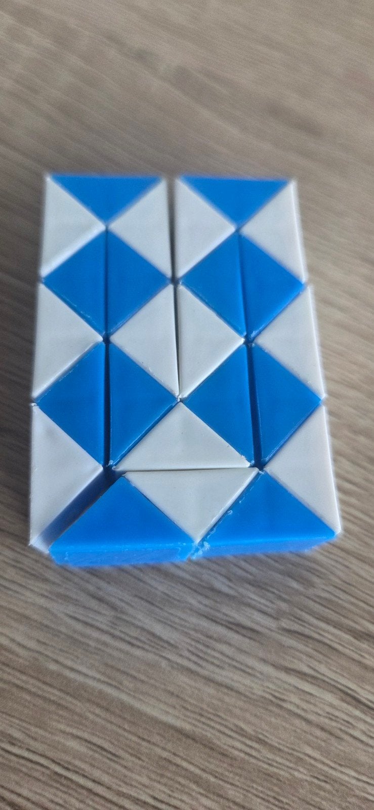 Rubik's Snake Puzzel - Blauw/Wit, Ophalen of Verzenden, Gebruikt, Jongen of Meisje