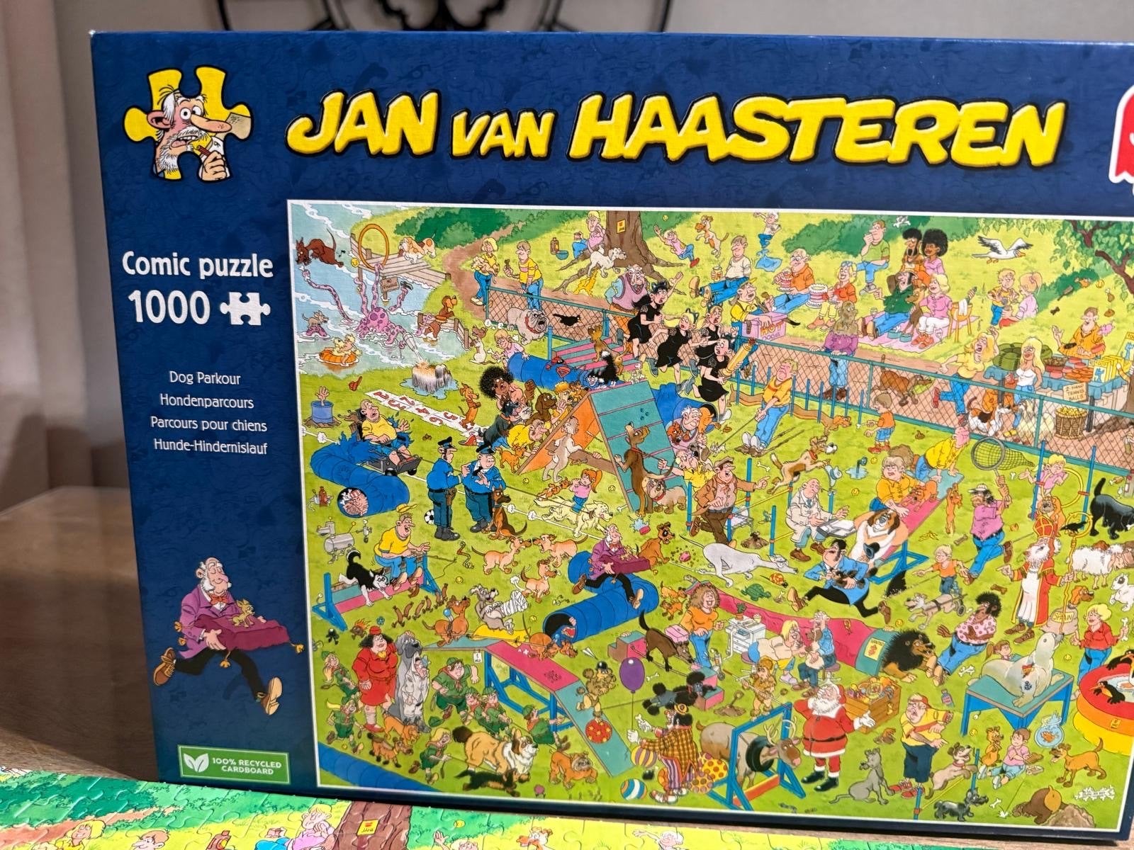 Jan van Haasteren Comic Puzzel 1000 stukjes - Hondenparcours, Ophalen, 500 t/m 1500 stukjes, Zo goed als nieuw, Legpuzzel