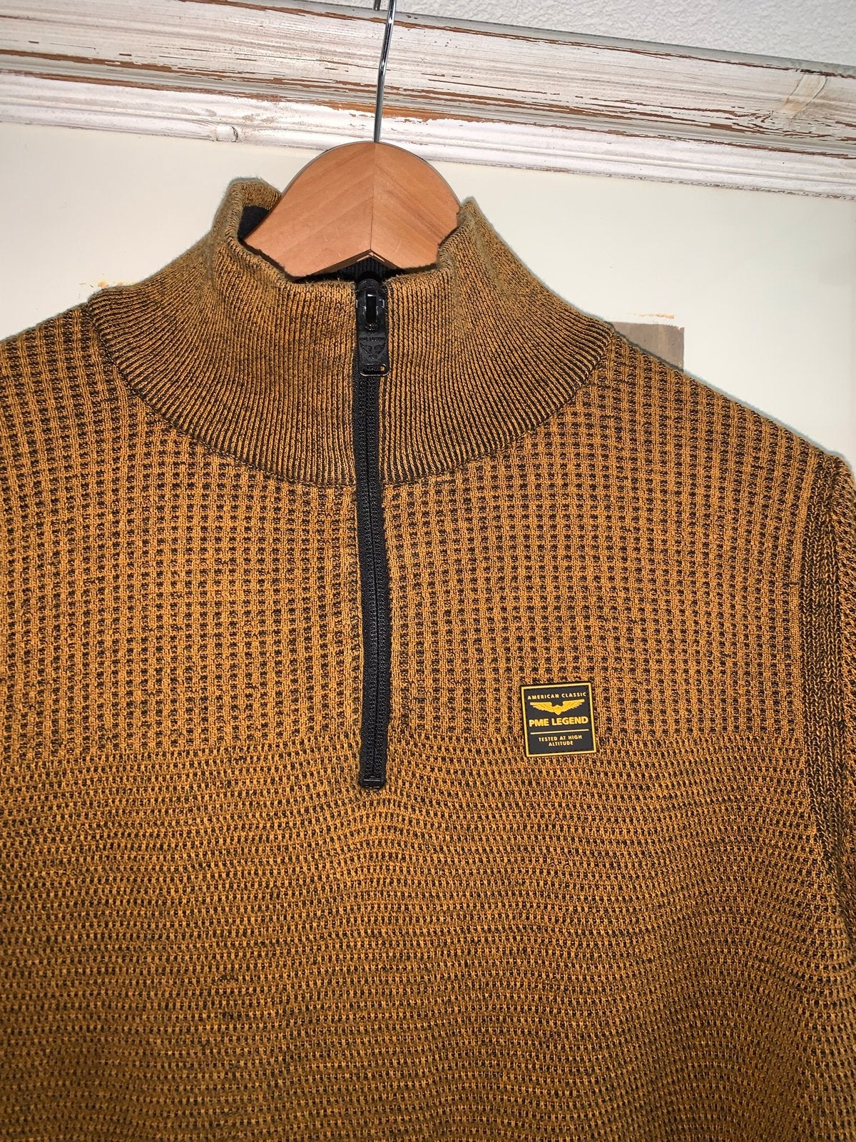 PME Legend heren trui met rits - Maat M, Ophalen of Verzenden, Zo goed als nieuw, Maat 48/50 (M), Bruin