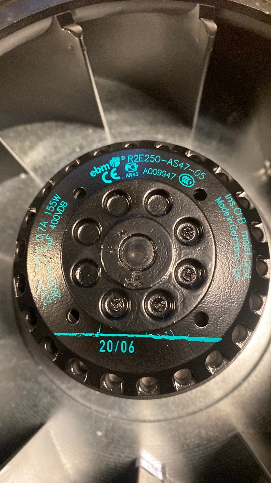 Nieuwe Radiaal ventilator EBMR250-AS47-05, Ophalen of Verzenden, Nieuw, Ventilator