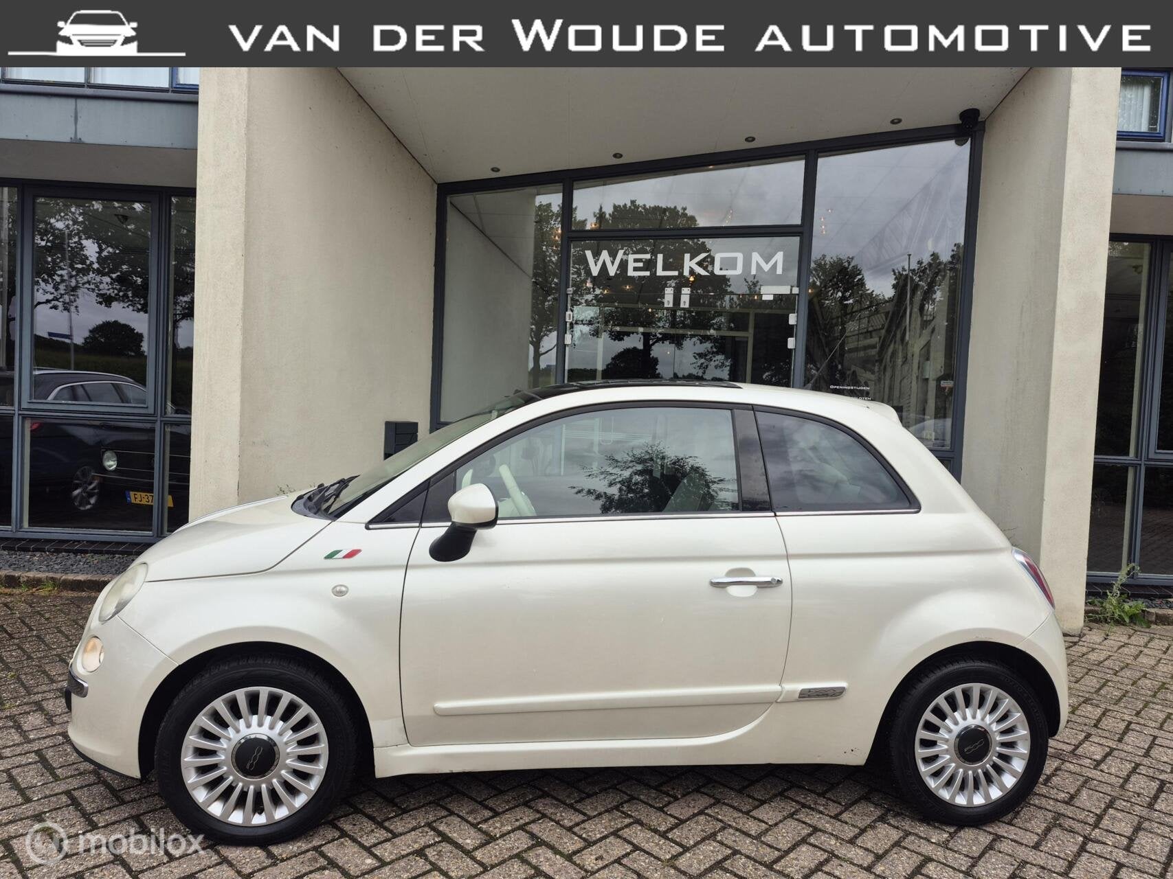 Fiat 500 1.2 Lounge Automaat|Panodak|Airco!, Euro 5, Stof, 1242 cc, Start-stop-systeem