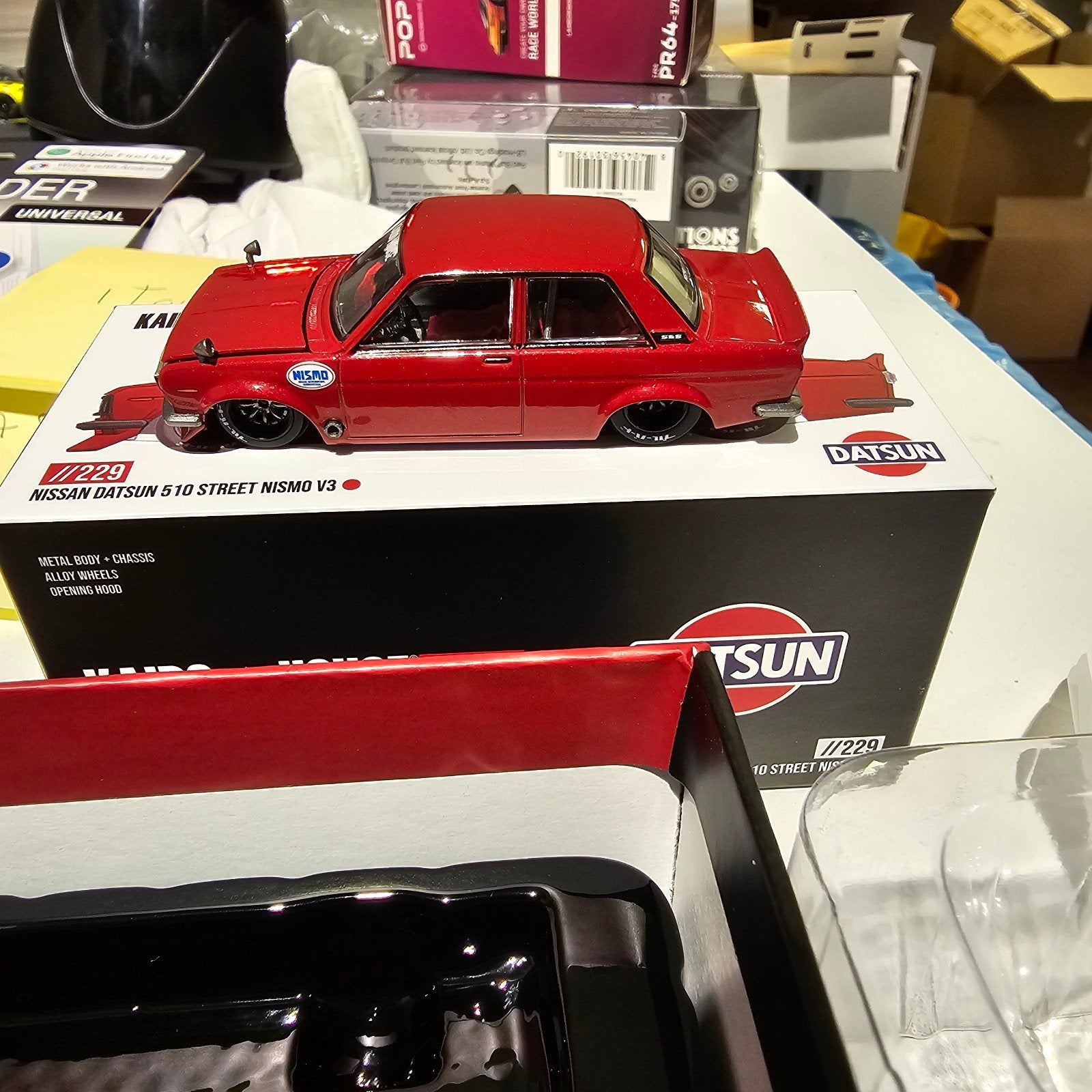Nissan Datsun 510 Street Nismo V3 - Doosje open geweest, Onbekend, Nieuw, Ophalen of Verzenden, Onbekend