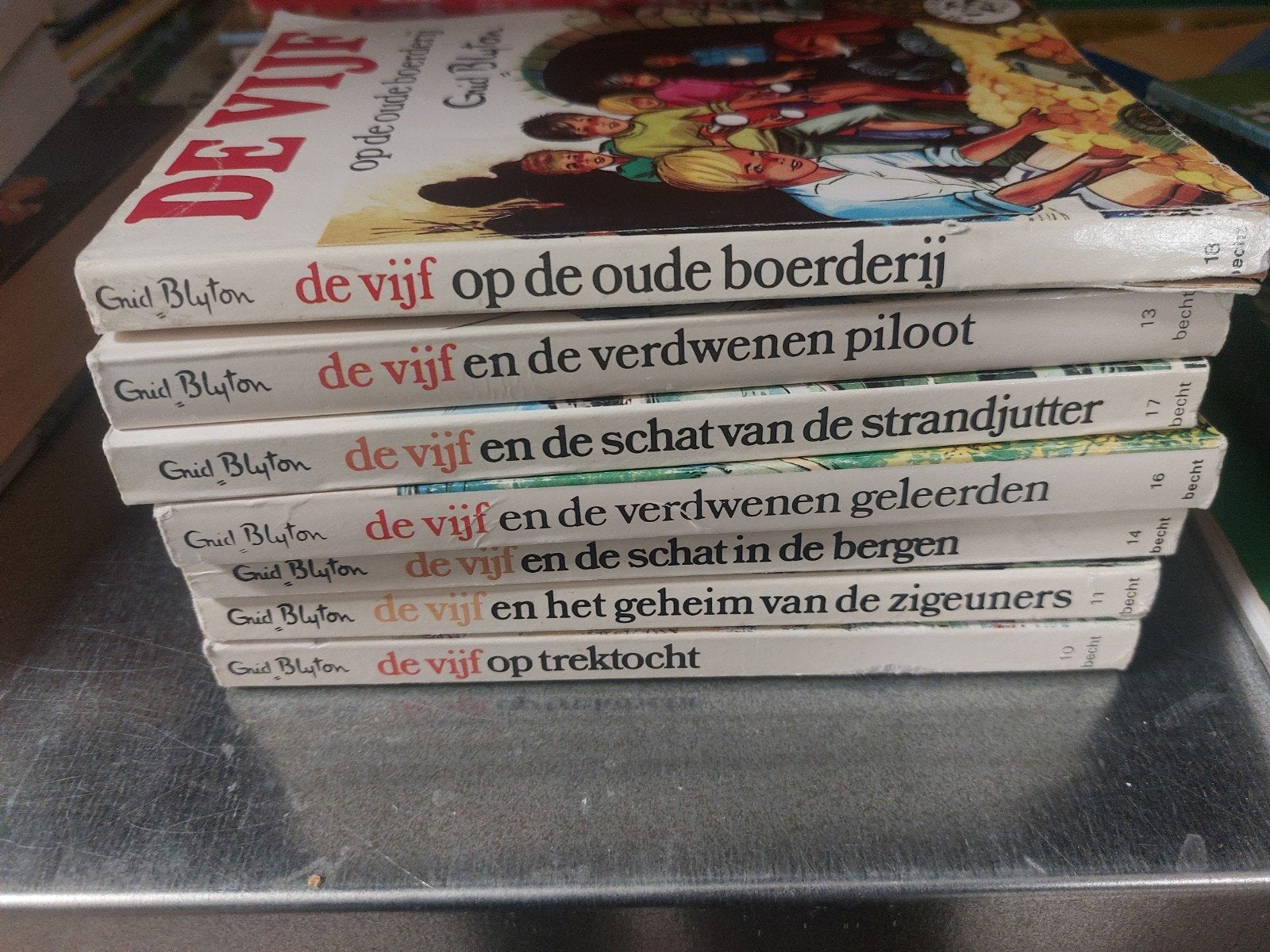 7 vintage pocketboeken van de vijf van Enid Blyton, Boeken, Ophalen of Verzenden, Gelezen