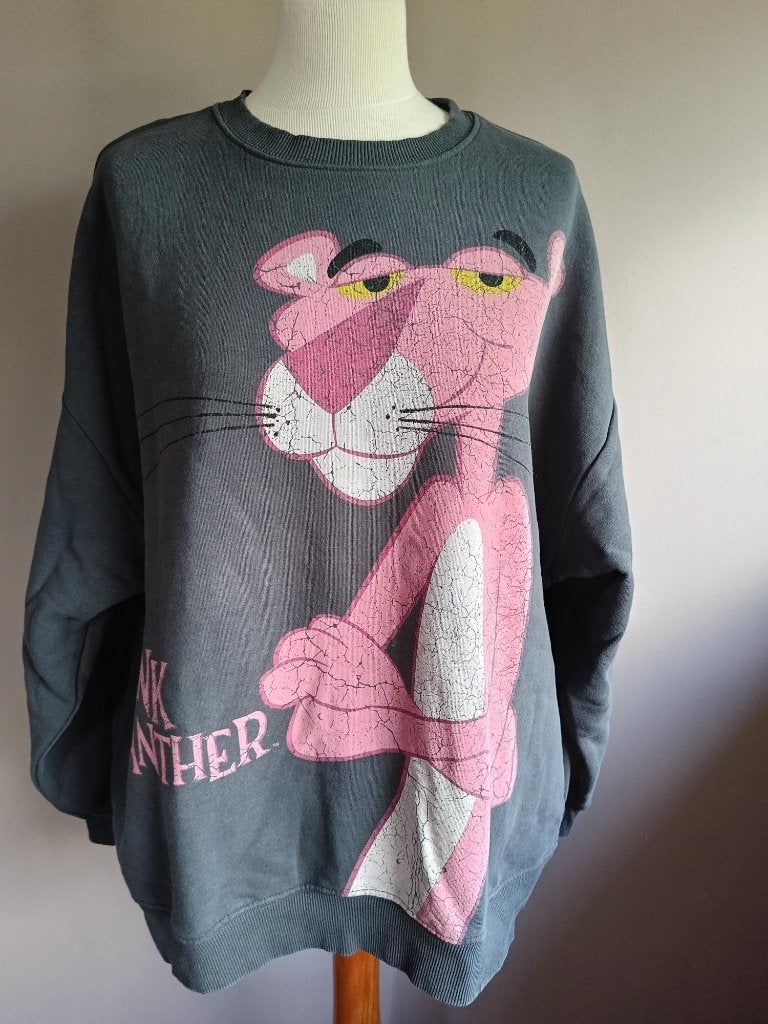 Nieuwe grijze stretch sweater Pink Panter, maat L, Pink Panter, Maat 42/44 (L), Nieuw, Ophalen of Verzenden