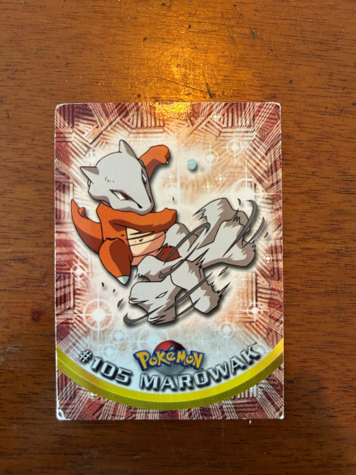 Vintage Pokémon Marowak #105 Topps TV Edition Kaart, Ophalen of Verzenden, Gebruikt, Losse kaart