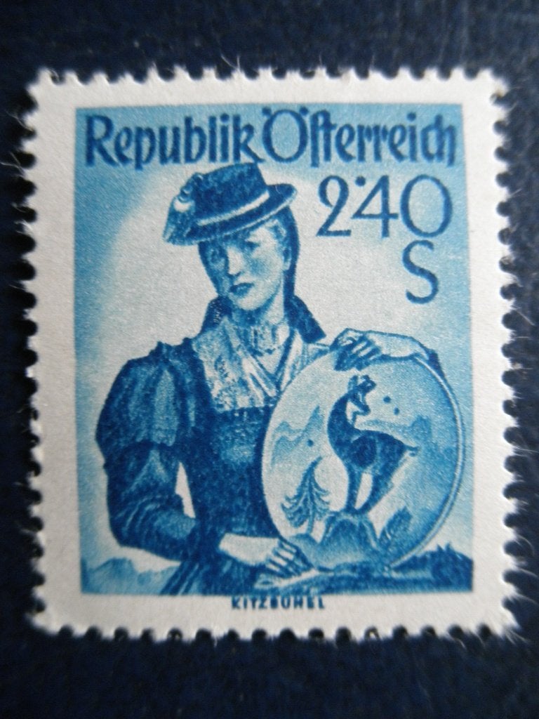 Postzeg. Oostenrijk 1948 klederdracht nr. 920 - cw 2,00 pf, Postzegels en Munten, Postzegels | Europa | Oostenrijk, Ophalen of Verzenden