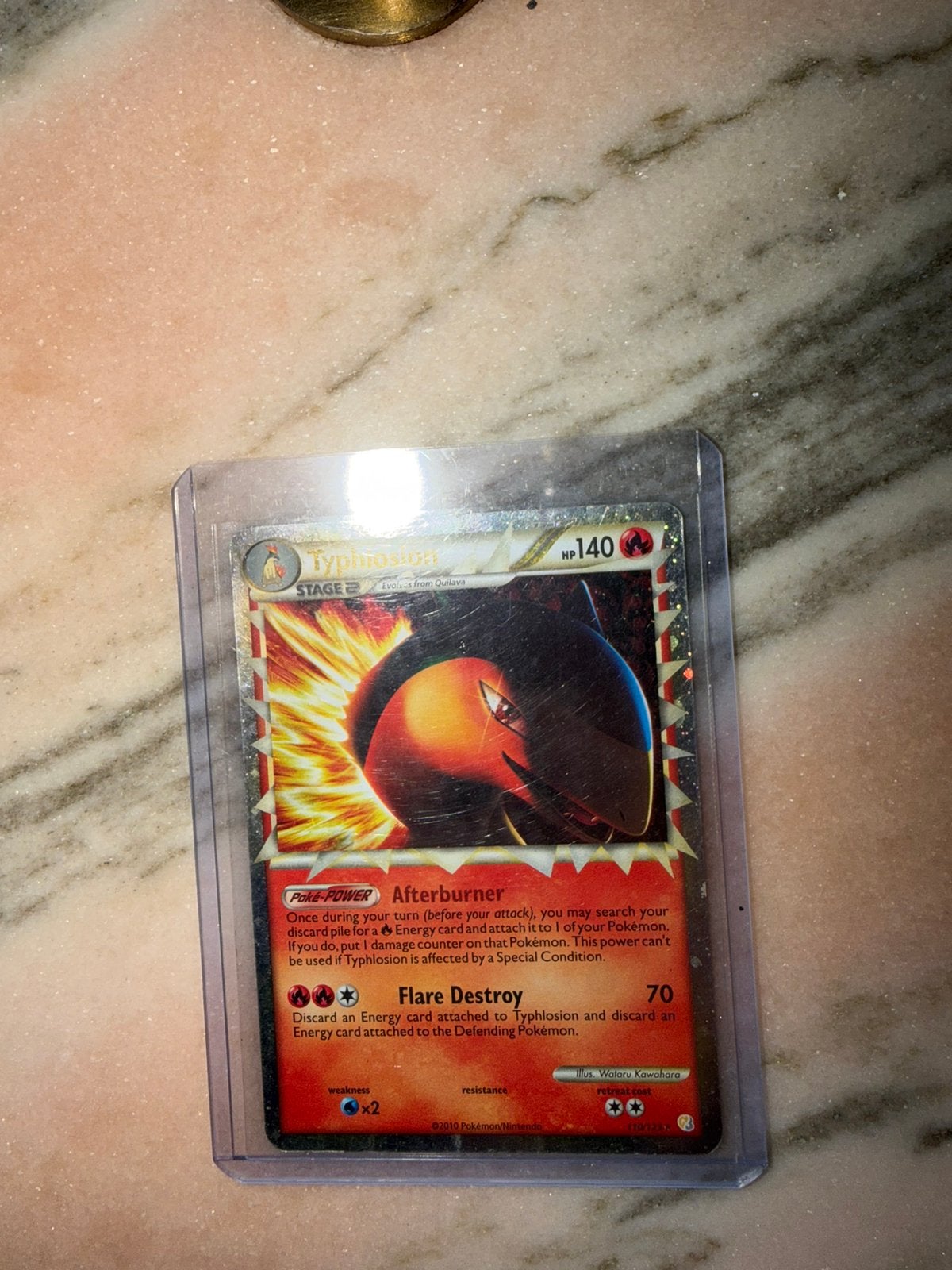 Typhlosion pokemonkaart, Ophalen of Verzenden, Gebruikt