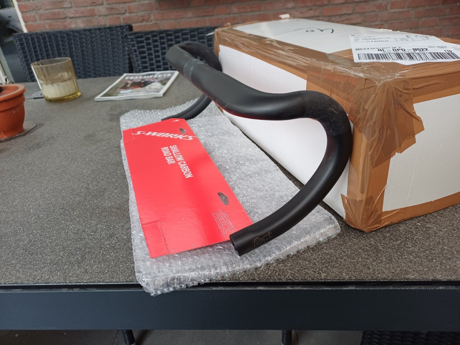 Zo goed als nieuw Shallow Bend carbon stuur 40 cm, Fietsen en Brommers, Fietsonderdelen, Stuur, Ophalen of Verzenden, Zo goed als nieuw
