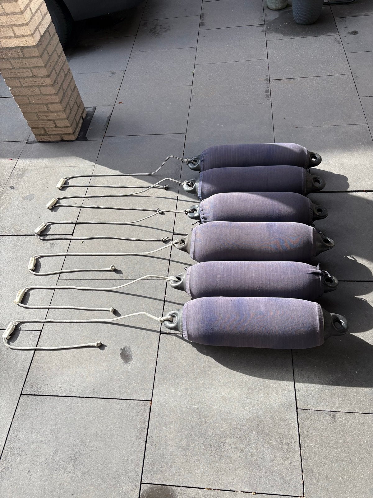 6 Stootwillen fenders boot watersport 20x68cm, Ophalen, Gebruikt, Overige typen