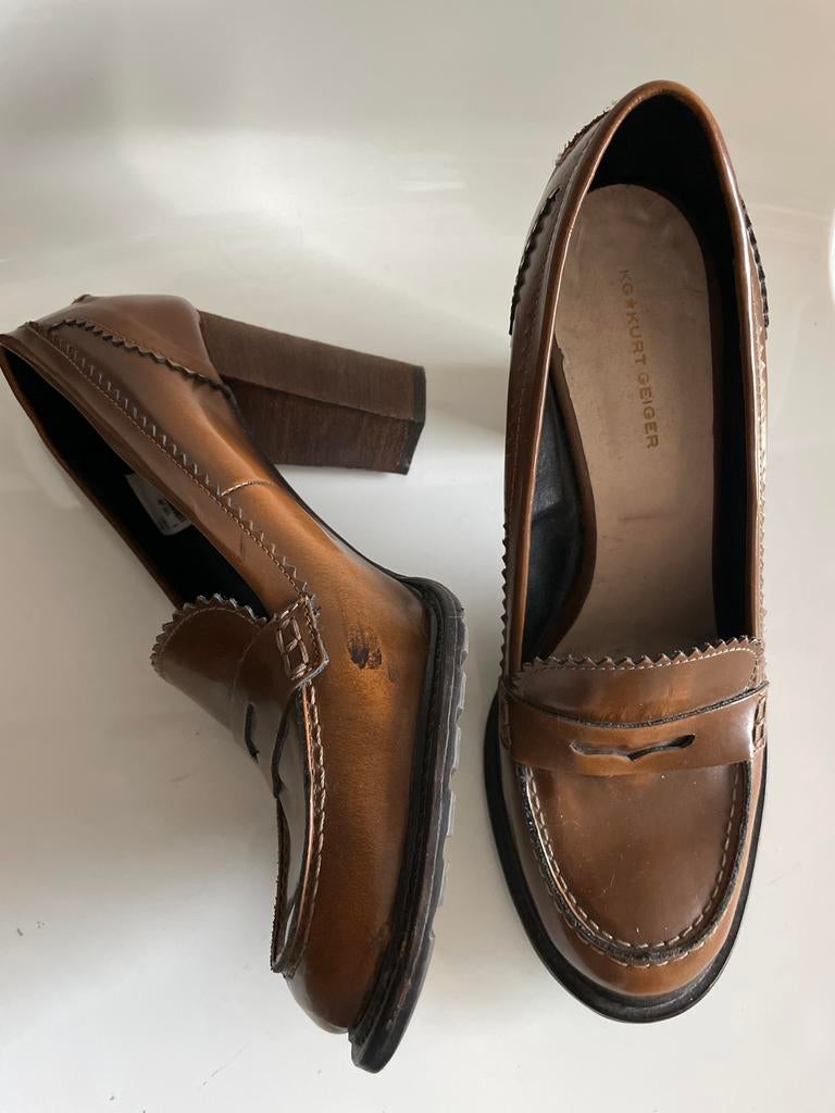 Kurt Geiger schoenen maat 41, Ophalen of Verzenden, Zo goed als nieuw, Bruin, Schoenen met hoge hakken
