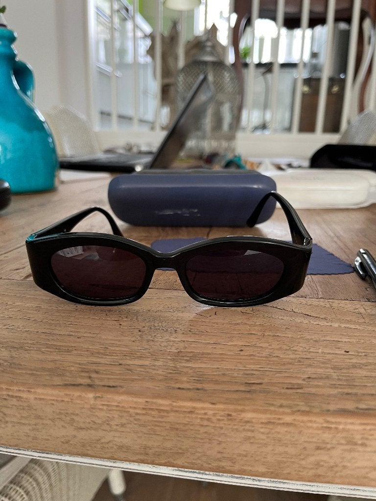 Zonnebril van chloe dames zwart montuur met strass, Ophalen of Verzenden, Zo goed als nieuw, Zwart, Overige merken