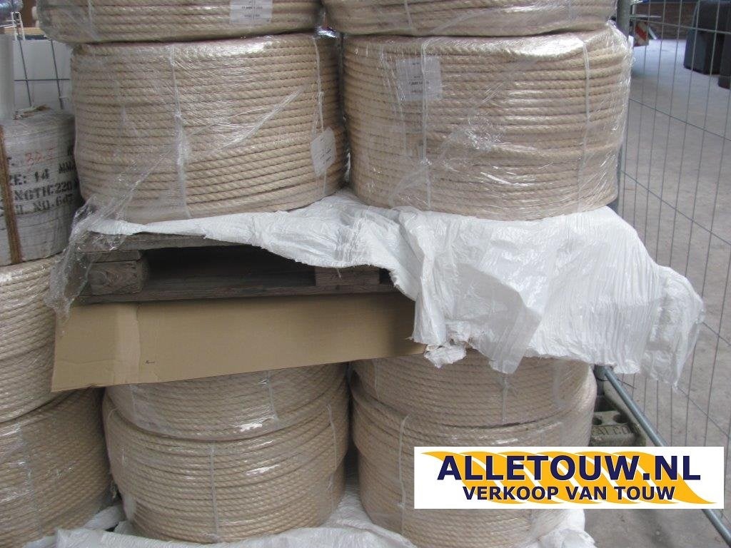 Grote rol 150m Sisaltouw 16mm, Info@alletouw.nl, Nieuw, Ophalen of Verzenden, Trekwei 13