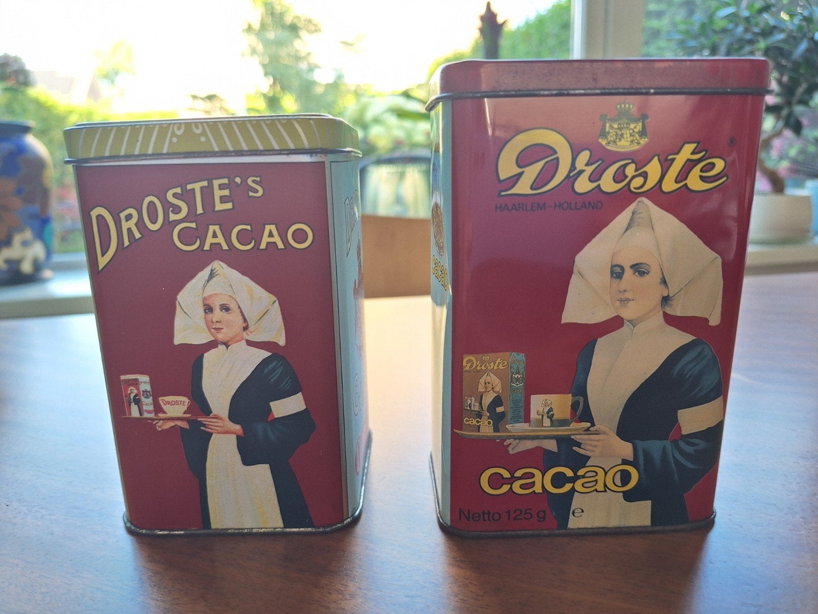 2 leuke Droste cacao blikjes, Verzamelen, Ophalen of Verzenden, Gebruikt, Overige, Droste