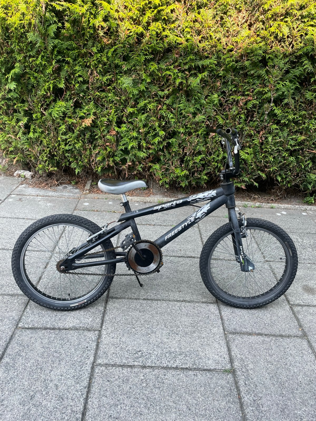 BMX Freestyle Fiets Zwart - Gebruikt, Ophalen, Staal, Velgrem, Voetsteunen