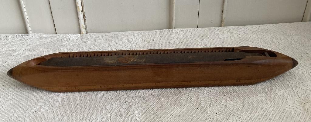 Brocante oude houten spoel - weefspoel - schietspoel, Antiek en Kunst, Curiosa en Brocante, Ophalen of Verzenden