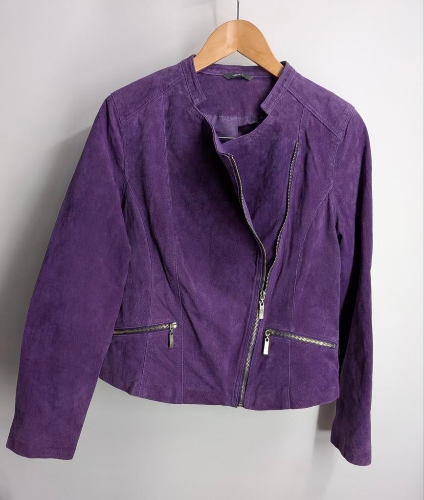 Hema leren  jasje paars maat L nieuw, Kleding | Dames, Jassen | Zomer, Maat 38/40 (M), Hema, Hema, Nieuw