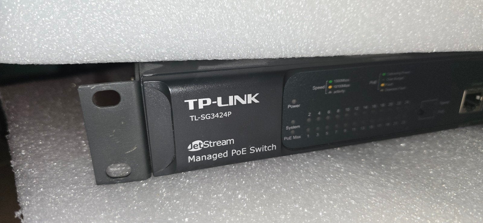 TP-Link TL-SG3424P 24-port PoE+ switch – 8 PoE-poorten defec, Ophalen of Verzenden, Gebruikt