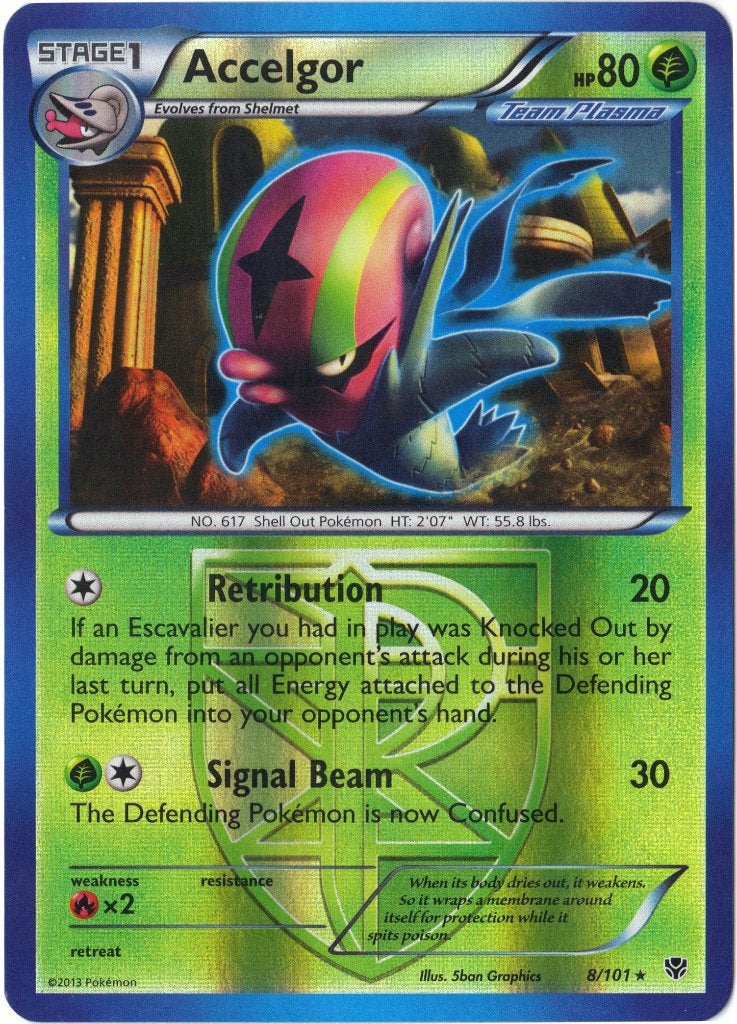 Plasma Blast,  Accelgor [reverse] 8/101, Hobby en Vrije tijd, Verzamelkaartspellen | Pokémon, Nieuw, Losse kaart, Verzenden