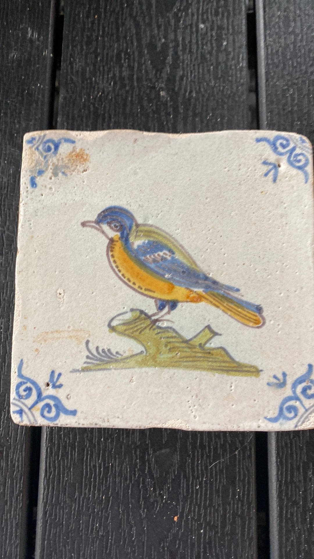 Prachtige gekleurde vogel tegel, Antiek en Kunst, Ophalen of Verzenden